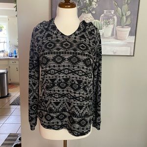 Aztec hooded sweater